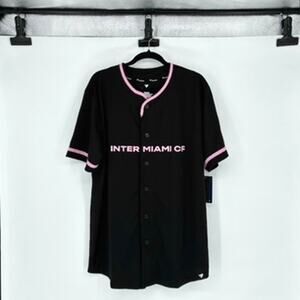 NWT Inter Miami CF Fanatics Ultimate Player Black Baseball Jersey - Size XL